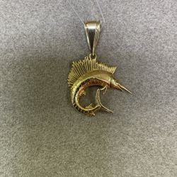 Marlin Gold Pendant 