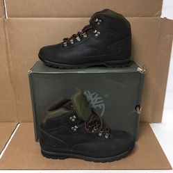 Timberland Euro Hiker Mens Leather Mid Hiking Boots Black 56038 Size 11.5 