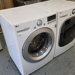 LG Front Load Washer and Stackable Gas Dryer Set