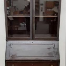 Mahogany Drop Front Secretarial Desk 