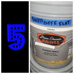 New Interior paint=5 swiss coffe flat + 1 swiss coffe semigloss <290>cash only