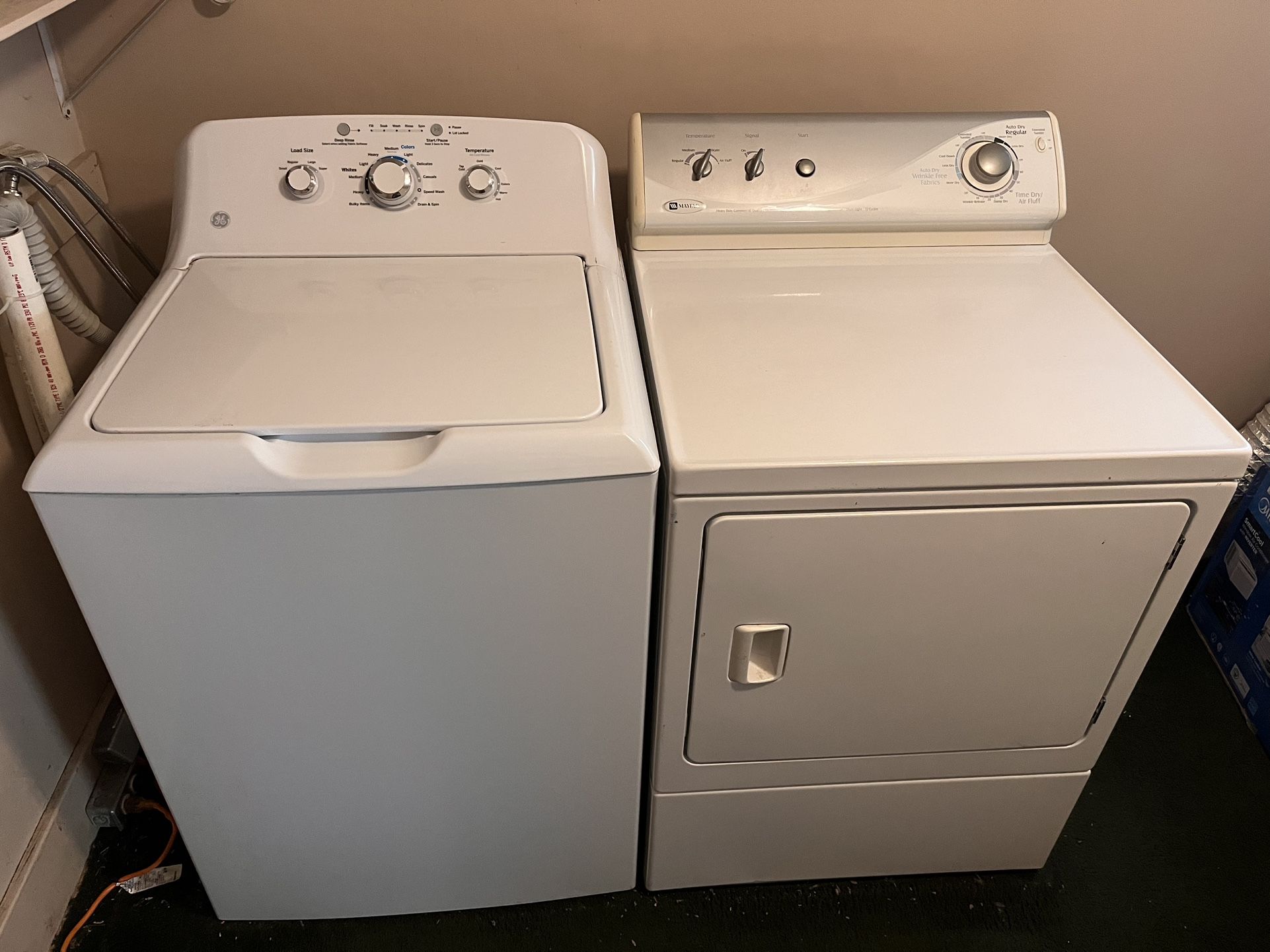 GE Washer and Maytag Dryer Set