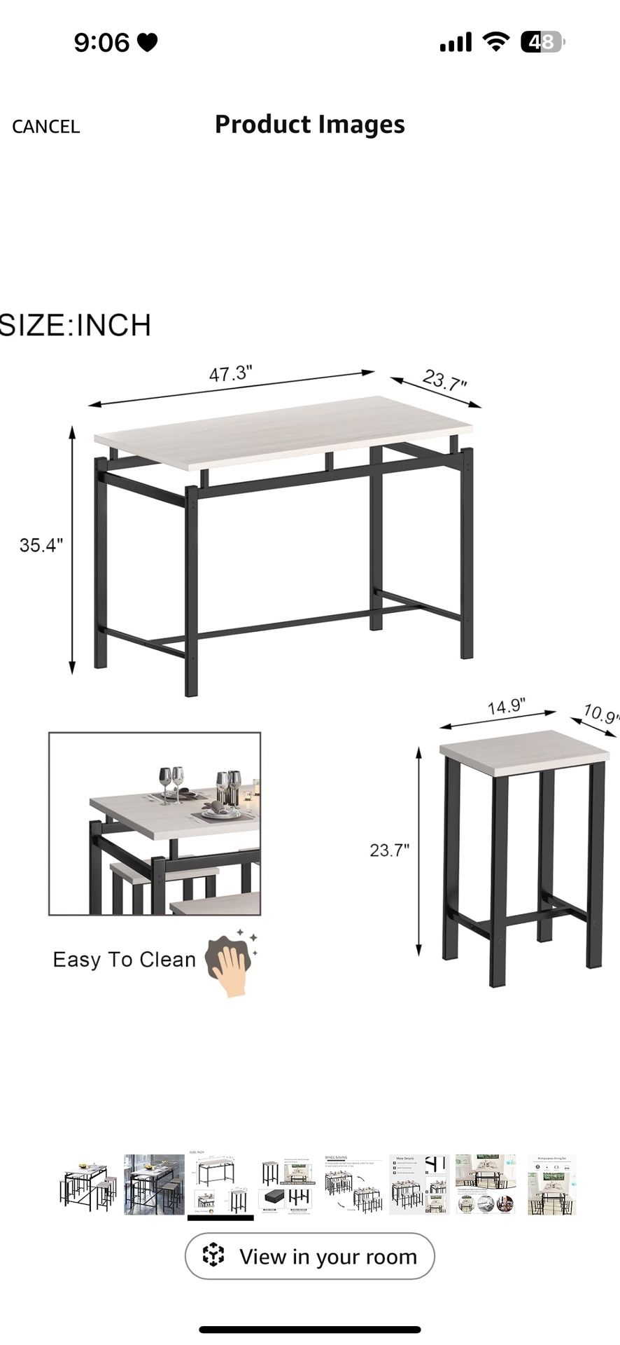 Dining Table With 4 Chairs