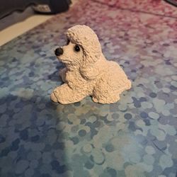 Stone Critter White Poodle 