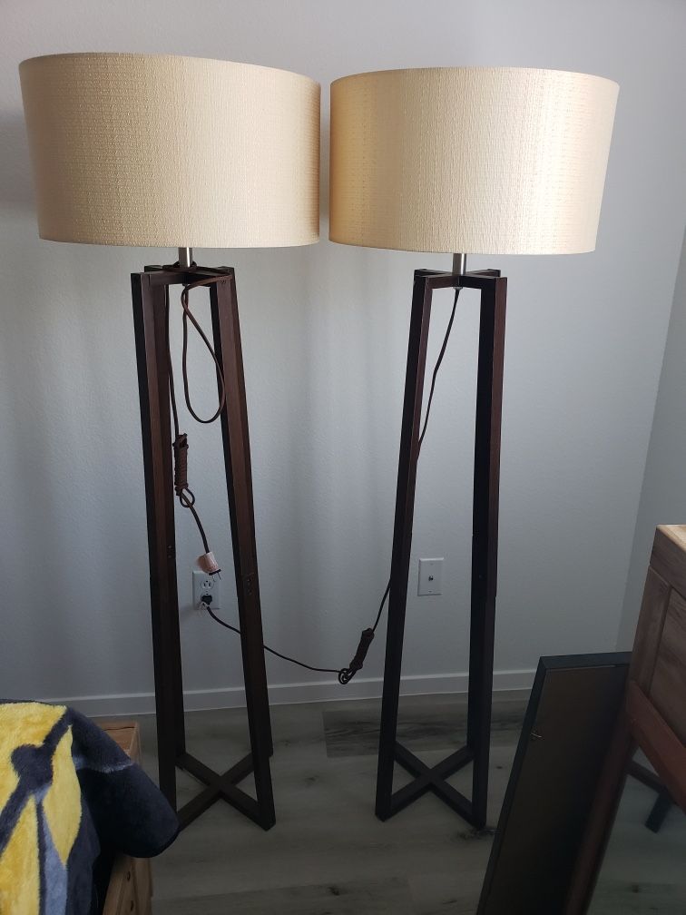 Set Of Tall Floor Lamps