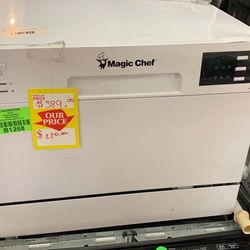 MAGIC CHEF MCSCD6W5 21 in. White Electronic Portable 120-volt Dishwasher