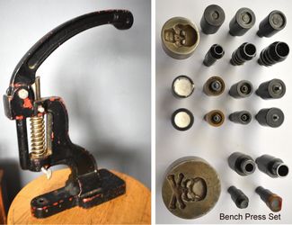 Complete Leathercraft Hand Press & Hardware Lot