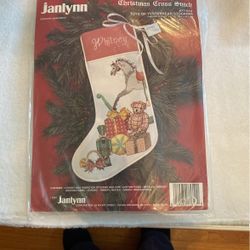 Janlynn Christmas Cross Stitch “Toys Of Yesteryear Stocking “ NEW