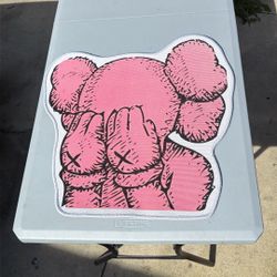 Pink Kaws Rug/ Wall Art