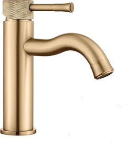 Brushed Gold Bathroom Faucet Single Handle -NEW (2301/12)