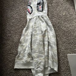 Bape Hoodie, Glow In The Dark, White, The Size Is A Medium 