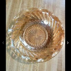 Depression Orange Gold Pearlescent Ruffled Candy Bowl

