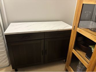 Wayfair Sturbridge 47.2'' Kitchen Island with Solid + Manufactured Wood Top