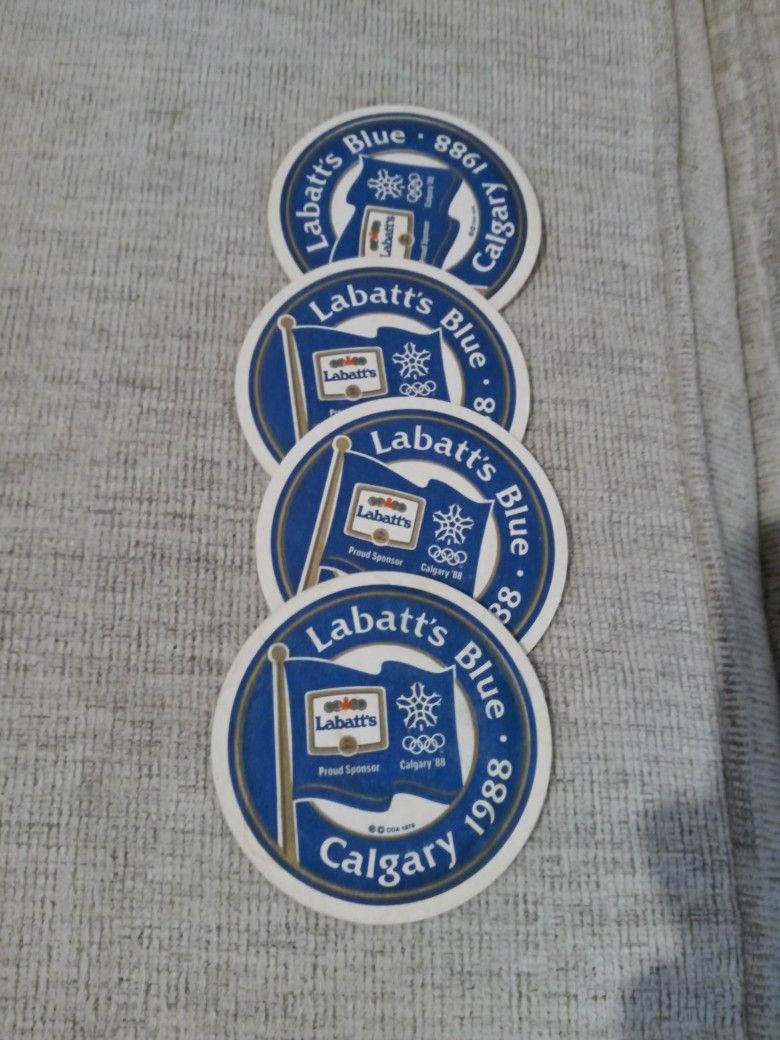 1988 Calgary Olympics Collector Bar Coasters