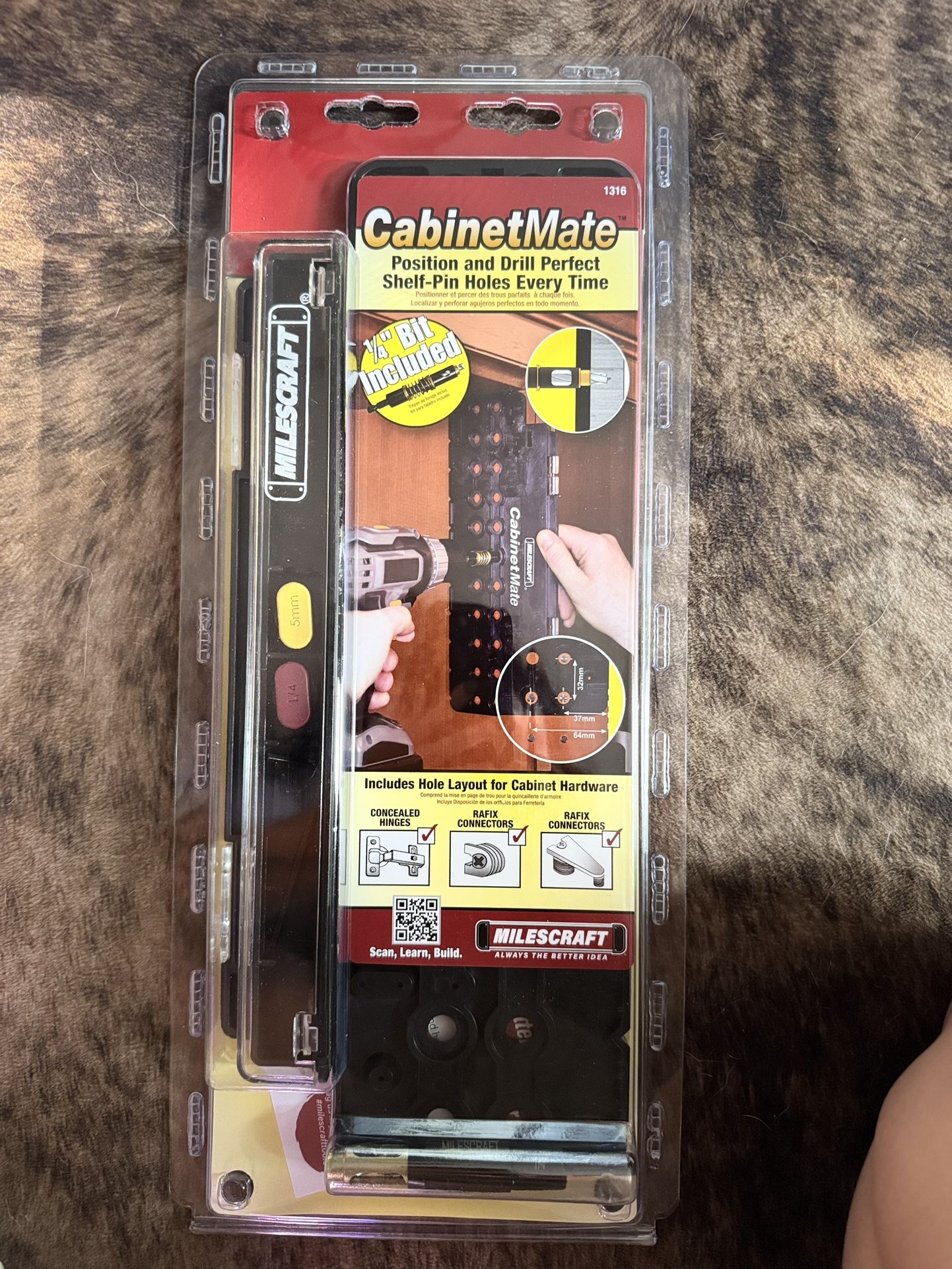 Milescraft 1316 CabinetMate Shelf Pin Drilling Jig Bit Included -NEW, SEALED