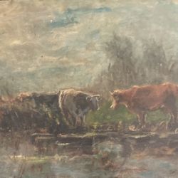 Original Oil On Wood Painting By Willem Maris, Den Haag 1(contact info removed) 