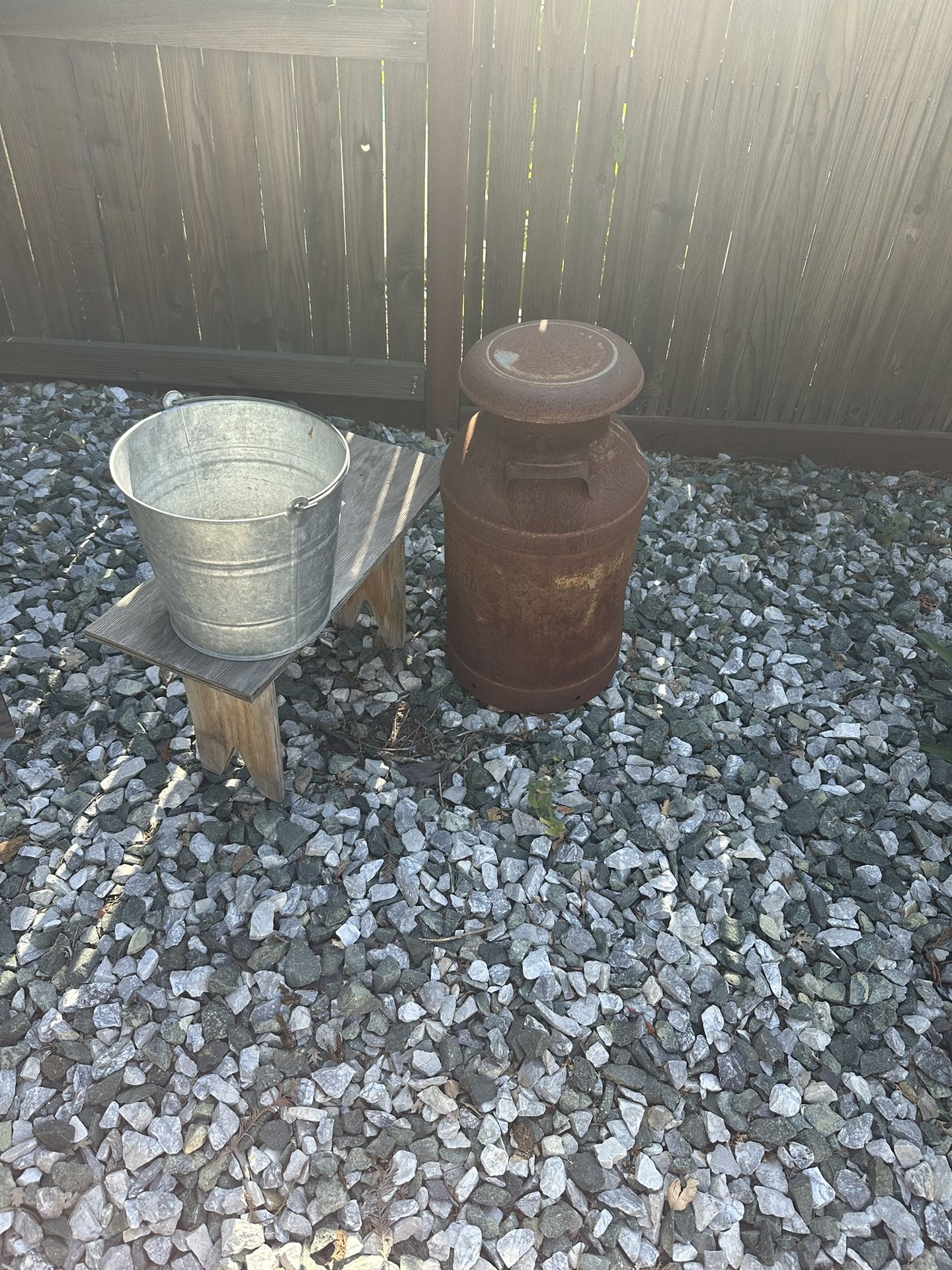 Large Rusty Milk Can