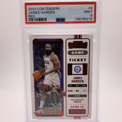 James Harden 2022 Contenders RED PSA 9 MINT