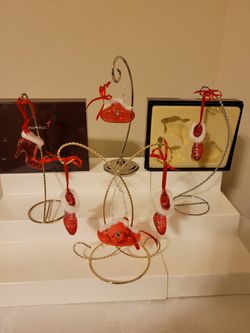 Papyrus Red Glass Boot Handbag Ornaments Good For Valentines 