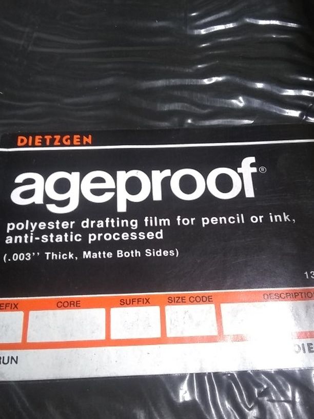 Dietzgen Ageproof Polyester Drafting Film For Pencil And Ink