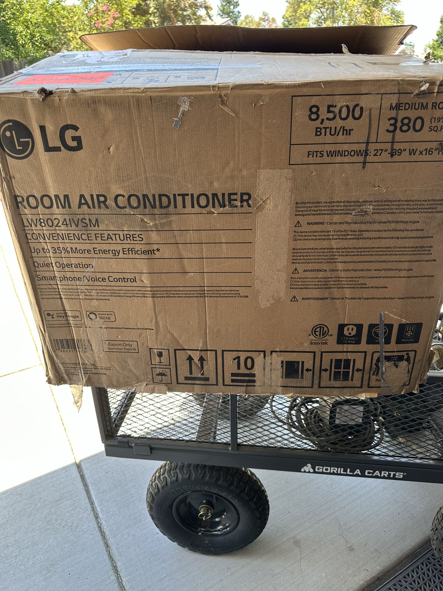 LG 8,500 BTU DUAL Inverter ENERGY STAR Smart Wi-Fi Enabled Window Air Conditioner