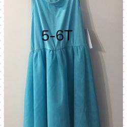 Girl Cami Dress With Lace 5-6T