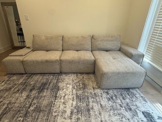 Modular Sectional Sofa with Bluetooth Speaker & Storage