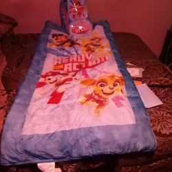 Children's Paw Patrol Sleeping Bag With Book Bag