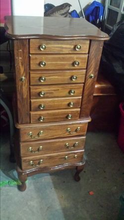 Rosalco the commodore collection solid wood jewelry armoire for Sale in Lynnwood WA OfferUp
