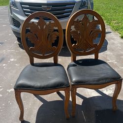 wooden chairs