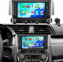 Car Stereo Radio Honda Civic 2016 2017 2018 2019 2020 2021, Wireless CarPlay Android Auto, 7” Touch Screen Dash Head Units, Backup Camera