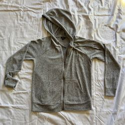 Gray Zip Up Sweater with Hood, Torrid size 00