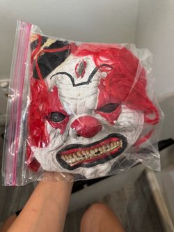 Scary Clown Halloween Costume Mask 6-7