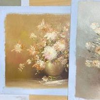 Vintage Floral Flowers in Vase Canvas Paintings