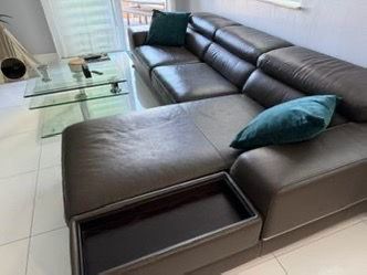 Italian Leather Sectional – Addison House