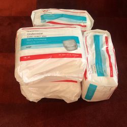 8 Packs Of Cardinal Health Underwear Sure Care Plus Heavy Absorbency- large