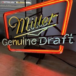 Vintage Miller Genuine Draft Neon Sign