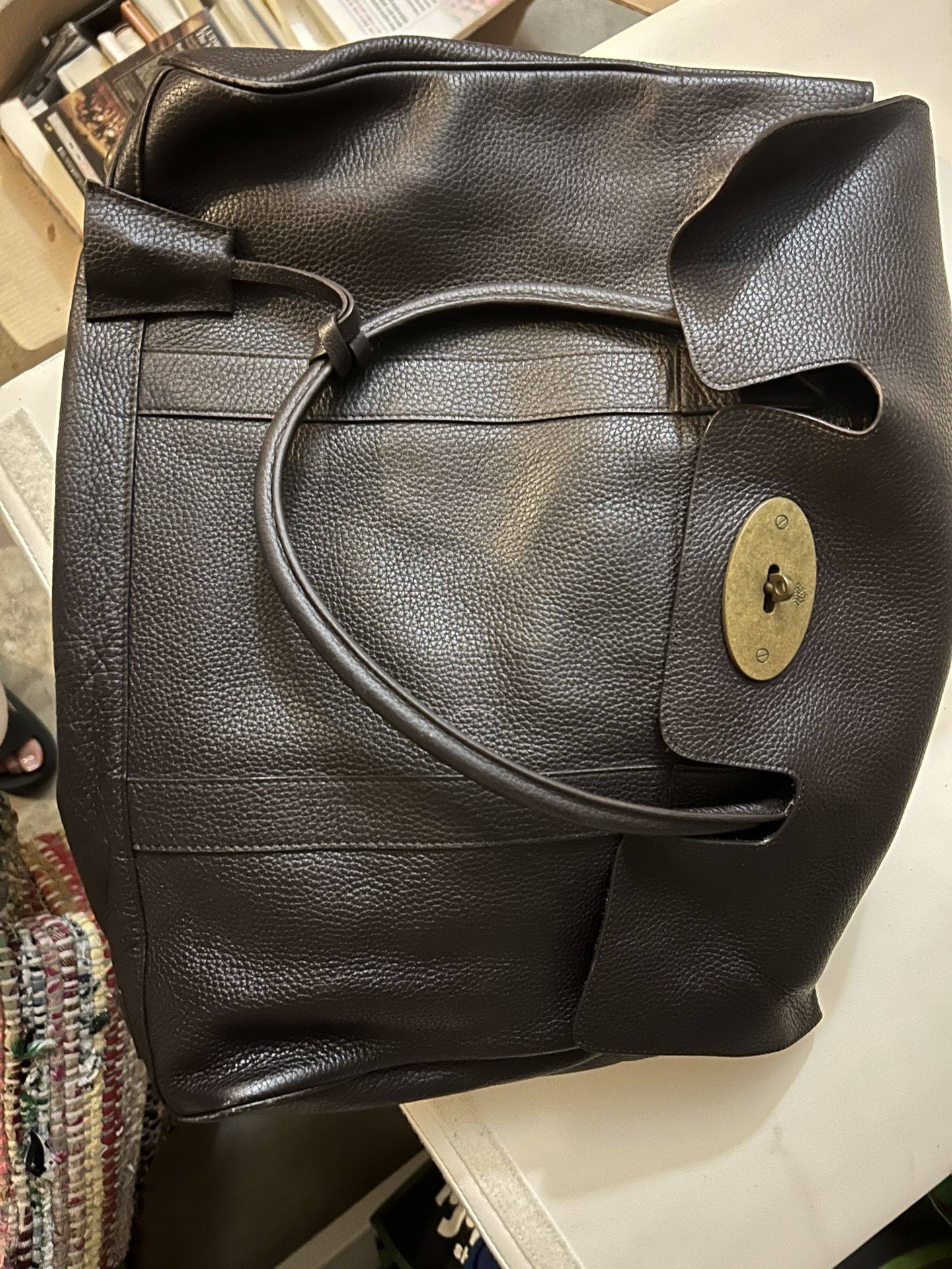 Mulberry Bayswater Pebbled Leather Satchel Lady Women Bag