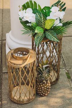 Set of 4 Extra Large  Distressed Lanterns