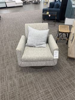 Mitchell Gold + Bob Williams Supernova Full Swivel Chair - Pewter | Armchair