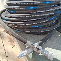 100 Feet ¾ Inch Hydraulic Hose With Quick Connect Fittings 
