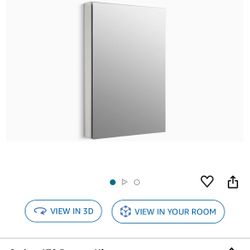 KOHLER 2943-PG-SAA Catalan 24" W x 36" H Bathroom Medicine Cabinet with Mirror, Recessed or Surface Mount Bathroom Wall Cabinet with 170 Degree Hinge