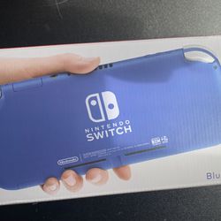Dark Blue Nintendo Switch Lite And charger