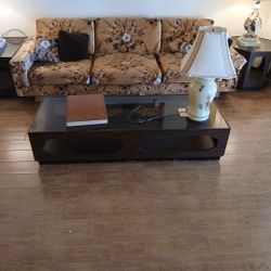 Mid-century Glass Table And 2 In Tables 