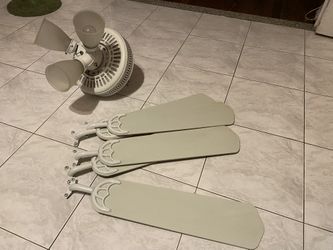Medium Sized White Ceiling Fan