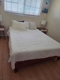 Five beds mattress and frame 175 each OBO THE GRAY ONE WITH HEADBOARD 200