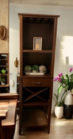 *Still Available*Beautiful 6ft. Solid Cabinets Piece Dining/Wine Rack/Glass holders/Drawer & Shelves