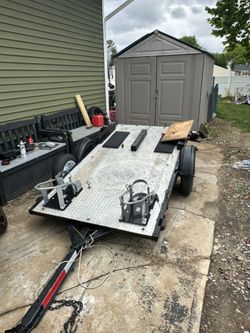 Titled Lightweight Aluminum Dual Motorcycle Trailer 