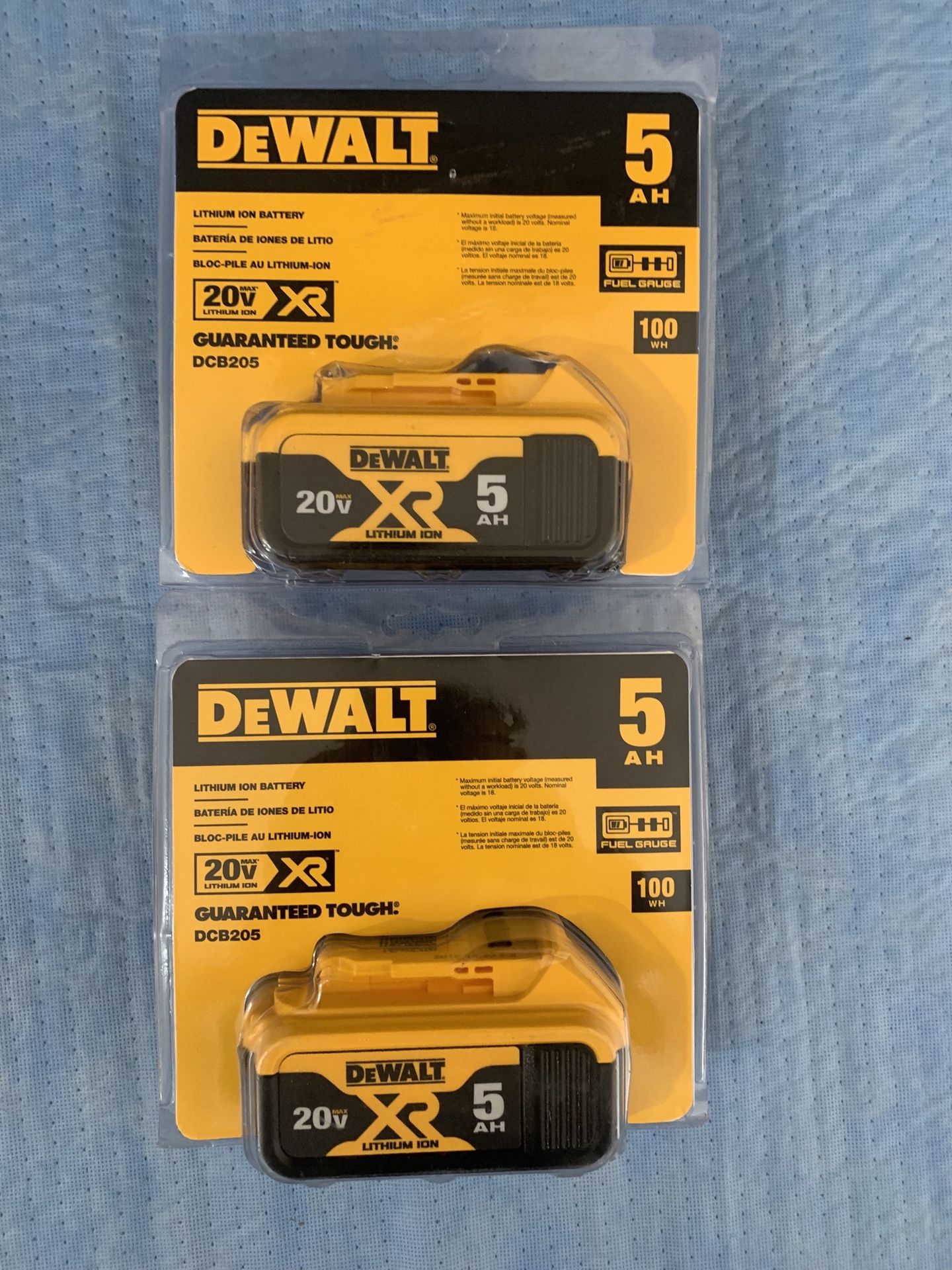DEWALT 20-Volt MAX XR Lithium-Ion Premium Battery Pack 5.0Ah $55 Each ( 1 )
