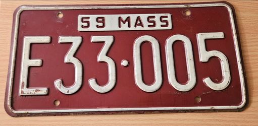 Vintage 1959 Massachusetts license plate